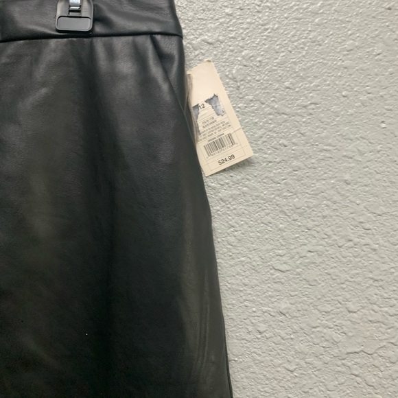 High-Rise A Line Faux-Leather Skirt- A New Day - Picture 5 of 5